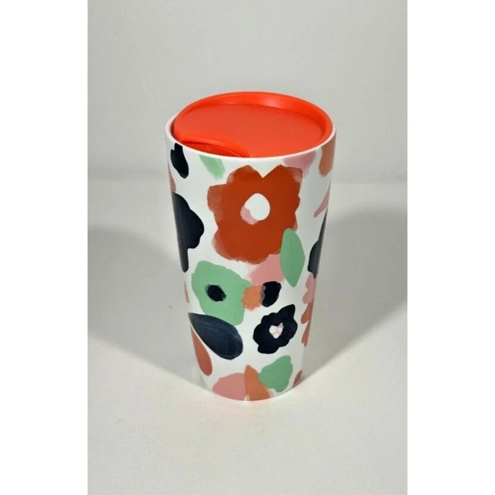 Starbucks Summer 2020 Floral Splashes Double Wall Ceramic Tumbler 12 oz